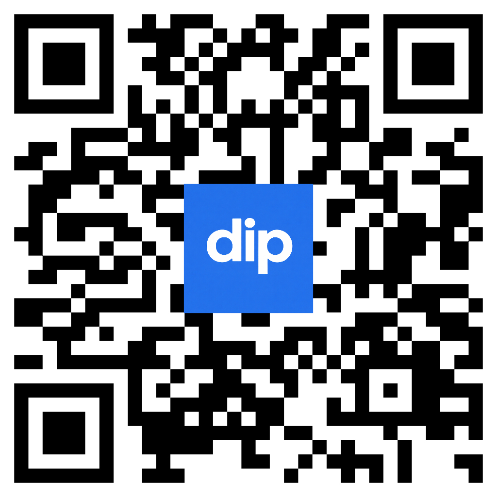 QR code to download the DIP Members app